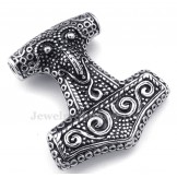 Titanium Thor's Hammer Pendant Necklace  (Free Chain)