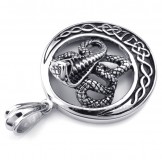 Titanium Cobra Pendant Necklace (Free Chain)