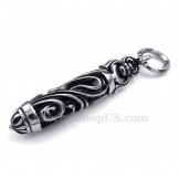 Titanium Cylinder And Column Pendant Necklace (Free Chain)