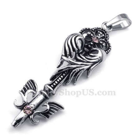 Titanium Scepter Pendant Necklace (Free Chain)