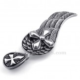 Titanium Feather Pendant Necklace (Free Chain)