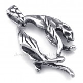 Titanium Lion Pendant Necklace (Free Chain)