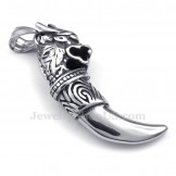 Titanium Dragon Tooth Pendant Necklace (Free Chain)