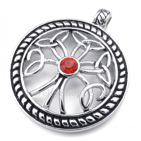 Titanium Celtic Knot Pendant Necklace (Free Chain)