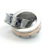 Eternal Love Titanium Couples Interlocking Rings Pendant Necklace (Free Chain)(One Pair)