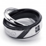 Titanium Couples Interlocking Circles Pendant Necklace (Free Chain)(One Pair)