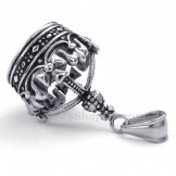 Imperial Crown Titanium Pendant Necklace (Free Chain)
