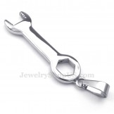 Titanium Wrench And Spanner Pendant Necklace (Free Chain)
