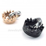 Titanium Imperial Crown Rings Couples Pendant Necklace (Free Chain)(One Pair)