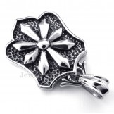 Titanium Flower Cards Pendant Necklace (Free Chain)