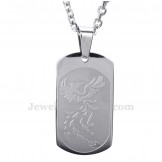 Titanium Phoenix Cards Pendant Necklace (Free Chain)