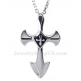 Titanium Cross Pendant Necklace (Free Chain)