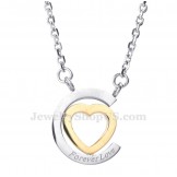 Titanium Sart And Hearts Couples Pendant Necklace (Free Chain)(One Pair)