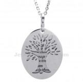 Titanium Tree Of Life Couples Pendant Necklace (Free Chain)