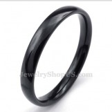 3mm Black Titanium Smooth Ring