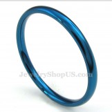 2mm Titanium Round Blue Ring