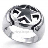 Titanium Five-pointed Star Ring