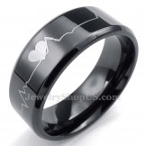 Black Titanium Round Ring