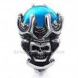 Titanium Ring with Blue Zircon