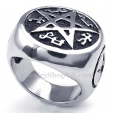 Titanium Five-pointed Star Ring