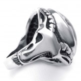 Gold Five-pointed Star Titanium Blue Ring