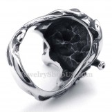 Titanium Gun Skull Ring