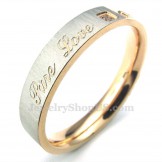 Rose Gold Titanium Cross Ring