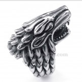 Titanium Wolf Head Ring
