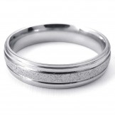 Titanium Sandblasting Lovers Ring (Mens)