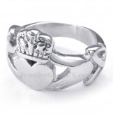 Hands Hugs Up Heart Titanium Ring
