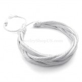 Good looking  Hand-woven White Leather Bracelet