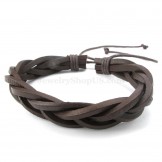 This Year Hot Sale Coffee Color Hand Woven Leather Bracelets