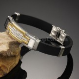 Hot Sale Men's Gold Color Zirconia Titanium Bracelet C934