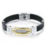 Hot Sale Men's Gold Color Zirconia Titanium Bracelet C934