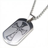 Cool Man Cross Titanium Steel Necklace -New-