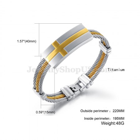 Personality Men's Titanium Bracelet C754