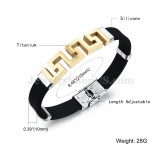 Men's Hollow Gold Titanium Bracelet C996