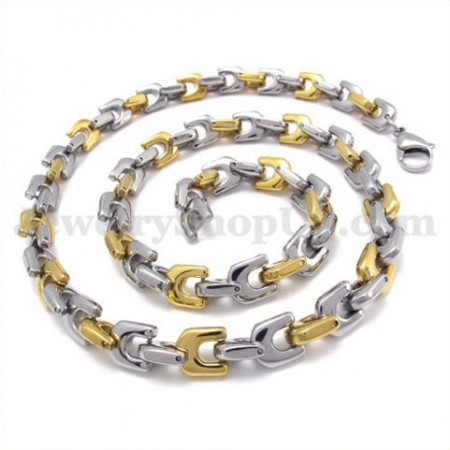 Fashion Gold Men's Titanium Necklace Chain
