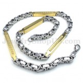 Silver Gold Men's Titanium Necklace Chain