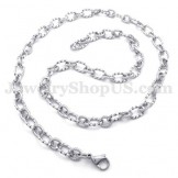 Simple Silver Men's Titanium Necklace Chain