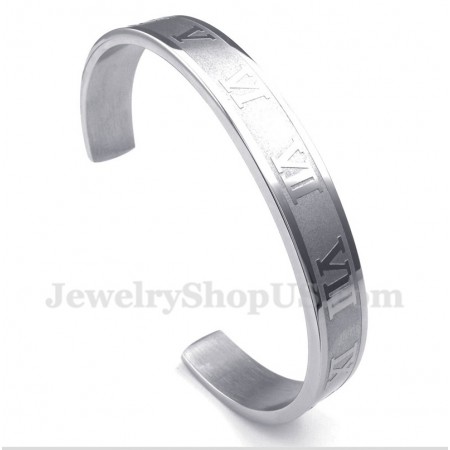 Men's Titanium Roman Numerals Bracelet