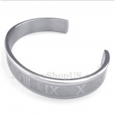 Men's Titanium Roman Numerals Bracelet