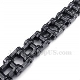 Men's Titanium Black Bicycle Chain Bracelet