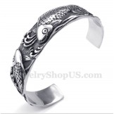 Men's Titanium Pisces Pattern Casted Bracelet