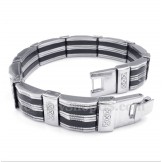 Men's Titanium Rubber Bracelet