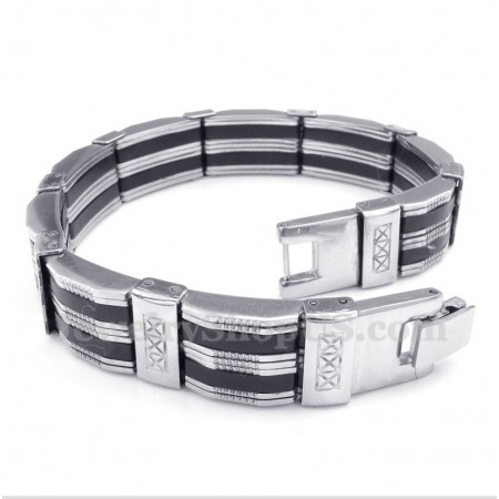 Men's Titanium Rubber Bracelet