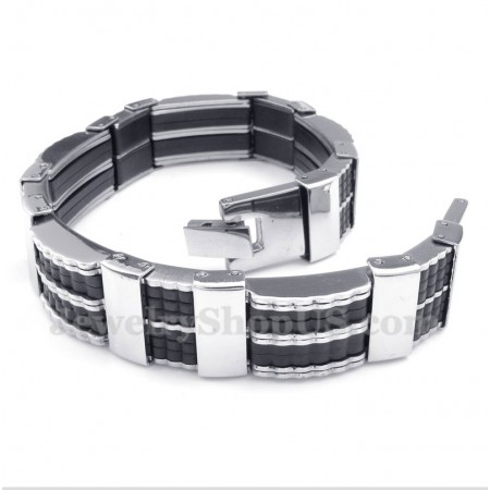 Men's Titanium Rubber Bracelet