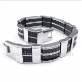 Men's Titanium Rubber Bracelet