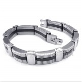 Men's Titanium Rubber Bracelet