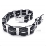 Men's Titanium Rubber Bracelet